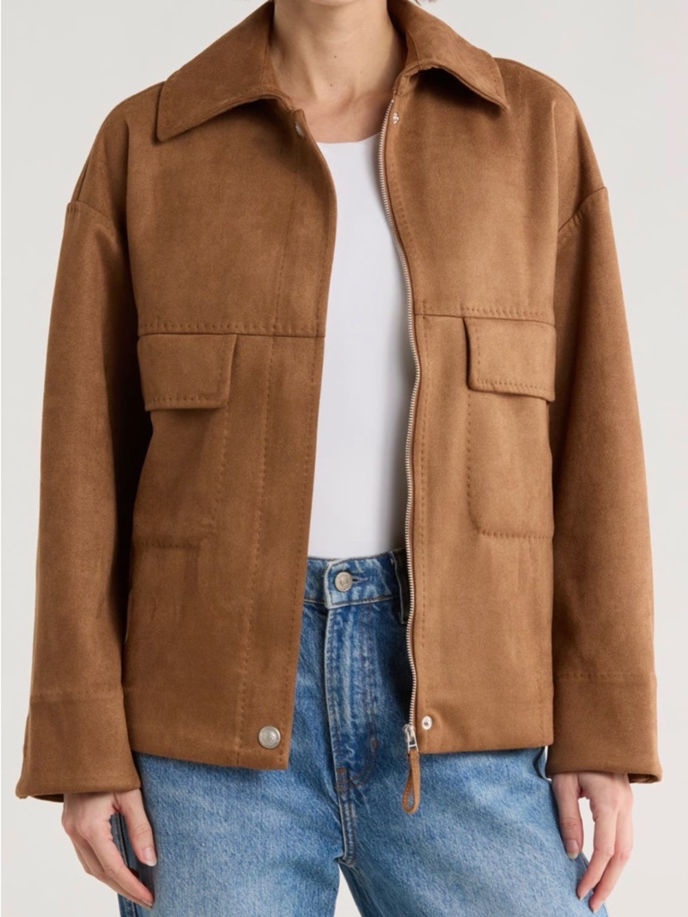 Max Studio women faux suede jacket 🧥